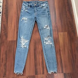 American Eagle Outfitters Light Blue High Rise Jegging Size 0 Regular